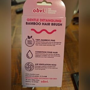 OBVI Bamboo Hair Brush, New!